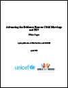Advancing the Evidence Base on Child Marriage and HIV