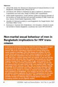 Health and Science Bulletin: Non-marital Sexual Behaviour of Men in Bangladesh - Implications for HIV Transmission