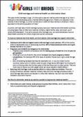 Child Marriage and Maternal Health: Information Sheet