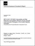 HIV/AIDS Vulnerability and Risk Reduction among Ethnic Minority Groups through Communication Strategies in the Greater Mekong Subregion