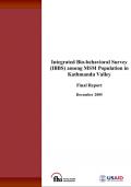 Integrated Bio-Behavioral Survey among Men who have Sex with Men in Kathmandu Valley, Nepal: Round II - 2005