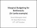 Marginal Budgeting for Bottlenecks (Sri Lanka Example)