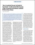 Rice is Essential but Tiresome; You Should Get Some Noodles: Doi Moi and the Political Economy of Men’s Extramarital Sexual Relations and Marital HIV Risk in Hanoi, Vietnam